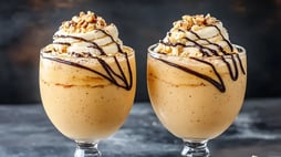 Thick Chocolate Hazelnut Smoothie With Pistachio Garnish